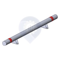 Колесоотбойник металлический КМ-2000/108х3 усиленный, прямой на ножках Колесоотбойник металлический КМ-2000/108х3 усиленный, прямой на ножках